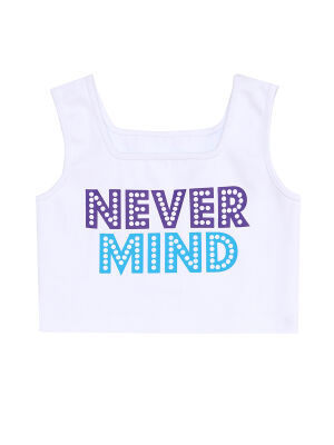 Never Mind Kız Çocuk Yazlık Crop T-shirt Batik Şort Takım - 5