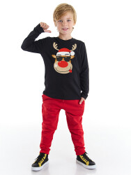 New Year Deer Boy T-shirt&Pants Set - 1