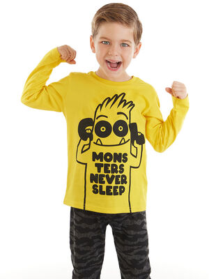 No Sleep Boy T-shirt&Camo Pants Set