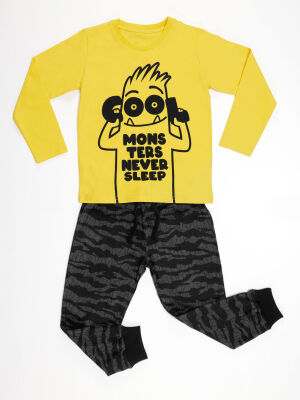 No Sleep Boy T-shirt&Camo Pants Set - 2