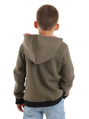 Nope Boy Khaki Zip-up Hoodie - 2