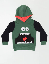 Obur Kapüşonlu Kanguru Cepli Erkek Çocuk Sweatshirt - 3