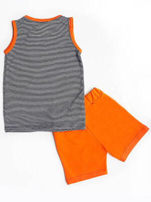 Orange Anchor Shorts Set - 3