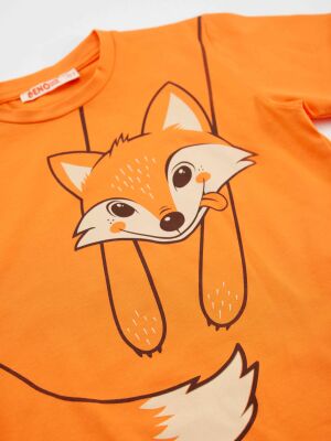 Orange Fox Boy T-shirt&Capri Set - 5