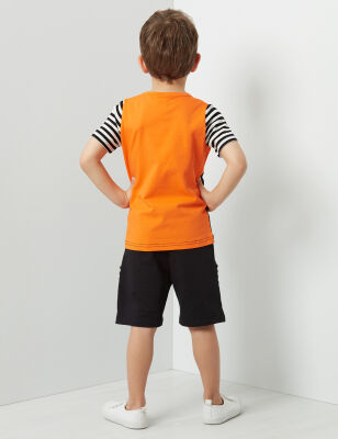 Orange&Black Monster Shorts Set - 2