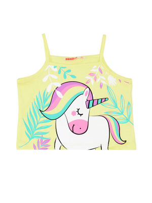 Ormanda Unicorn Kız Çocuk T-shirt Şort Takım - 5