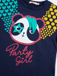 Panda Girl Kız Çocuk T-shirt Tayt Takım - 5