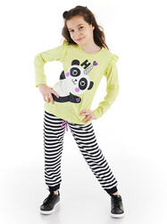 Panda Girl T-shirt&Pants Set - Thumbnail