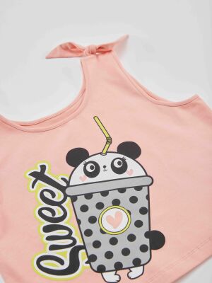 Panda Milkshake Kız Çocuk T-shirt Etek Takım - 5