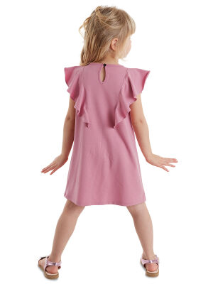 Panda Ruffled Pink Girl Dress - 2