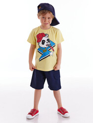 Panda Star Boy T-shirt&Shorts Set - Thumbnail