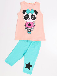 Panda Star Girl Leggings Set - 3