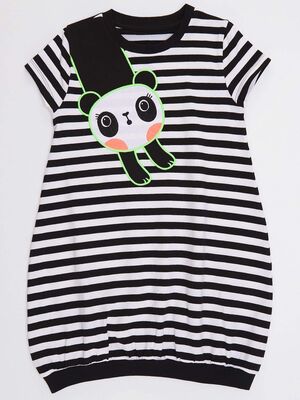Panda Striped Girl Dress