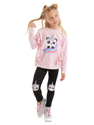 Panda Unicorn Girl T-shirt&Leggings Set