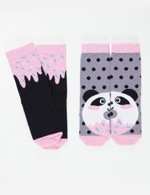 Panda&Cream Girl 2-Pack Socks Set - 1