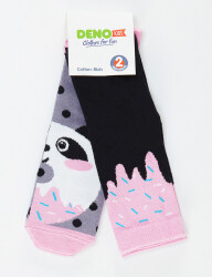 Panda&Cream Girl 2-Pack Socks Set - 5