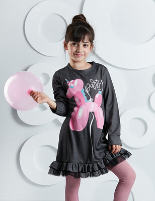 Party Unicorn Black Dress - 1