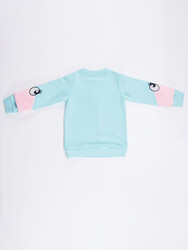 Peluş Kollu Kız Sweatshirt - 4