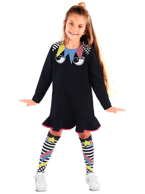 Perçem Kız Çocuk Elbise + Çorap