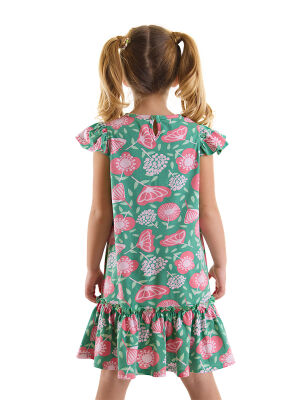 Pink Flowers Girl Dress - 2