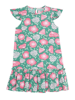 Pink Flowers Girl Dress - 3