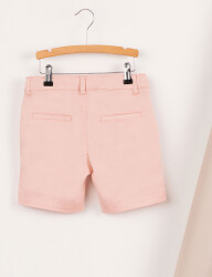 Pink Gabardine Flat-Front Boy Shorts - 4