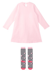 Pink Girl Dress&Socks - 4