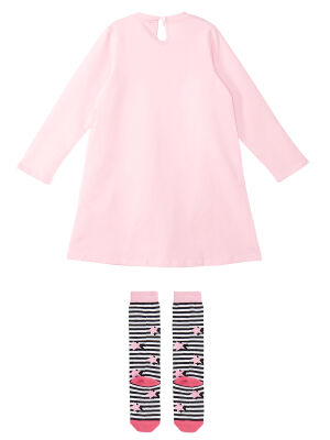 Pink Girl Dress&Socks - 4