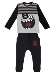 Pirate Boy Striped T-shirt&Pants Set - 3