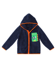 Pirate Dino Boy Plush Zip-Up Sweatshirt - 3