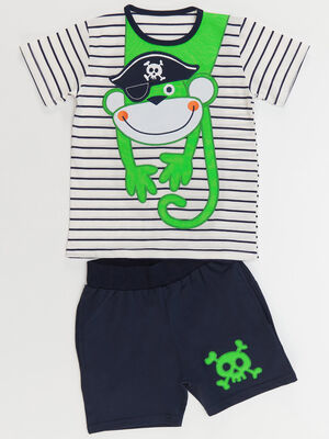 Pirate Monkey Boy T-shirt&Shorts Set