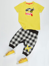 Pirate Plaid Capri Pants Set - 3