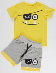 Pirate Yellow Grey Boy Shorts Set - 5