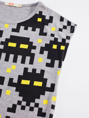 Pixel Monsters Erkek Çocuk T-shirt Şort Takım - 5