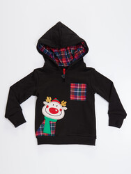 Plaid Deer Boy Hoodie - 3