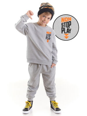 Plain Grey Boy Tracksuit - 1