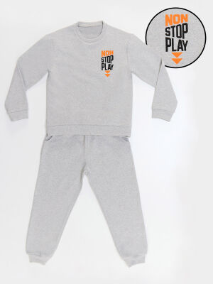 Plain Grey Boy Tracksuit - 3