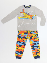 Plane Camo Boy T-shirt&Pants Set - Thumbnail