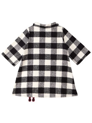 Pompom Checked Dress - 4