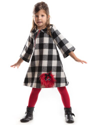 Pompom Checked Girl Dress - 1