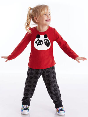 Ponpon Panda Girl Pants Set - 1