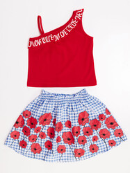 Poppy Love Girl Blouse&Skirt Set - Thumbnail