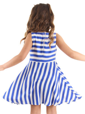 Poppy Striped Woven Girl Dress - 2