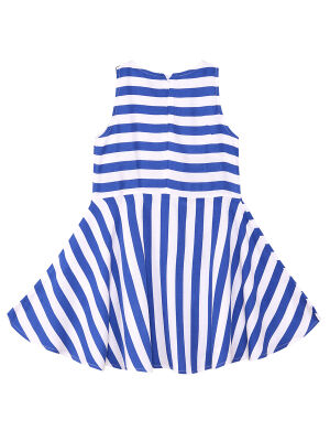 Poppy Striped Woven Girl Dress - 4