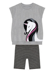 Pretty Unicorn Girl T-shirt&Leggings Set - Thumbnail