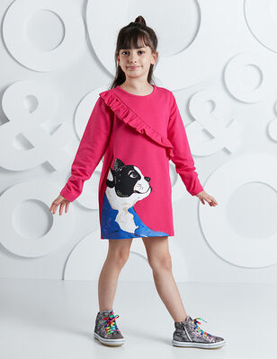 Pug Pink Girl Dress - 1