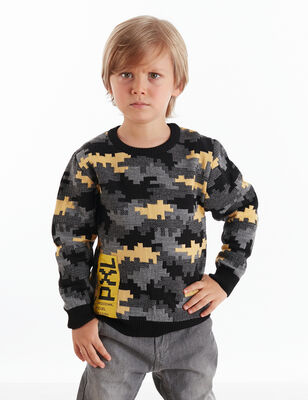 PXL Camo Knitted Boy Jumper - 1