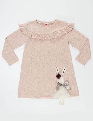 Rabbit Girl Knit Somon Dress - 3