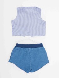 Raccoon Girl Denim Shorts&Shirt Set - 4