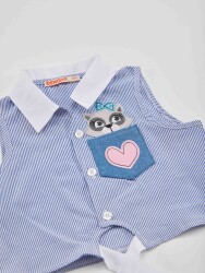 Raccoon Girl Denim Shorts&Shirt Set - 5